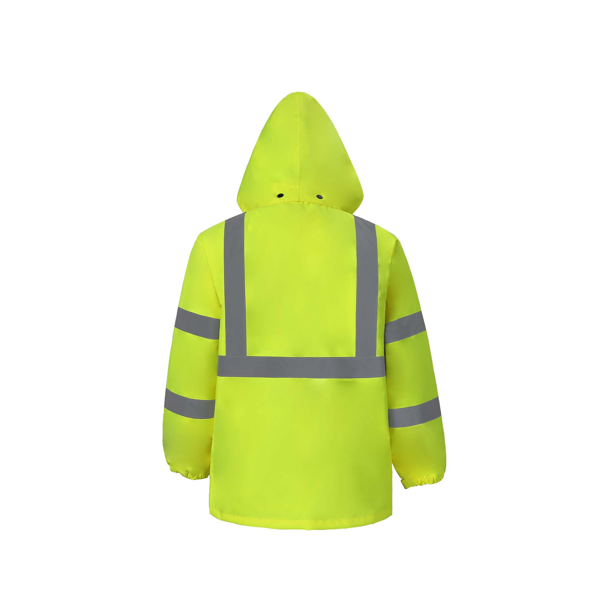 750C-3 High Viz Class 3 Rain Jacket with Detachable Hood