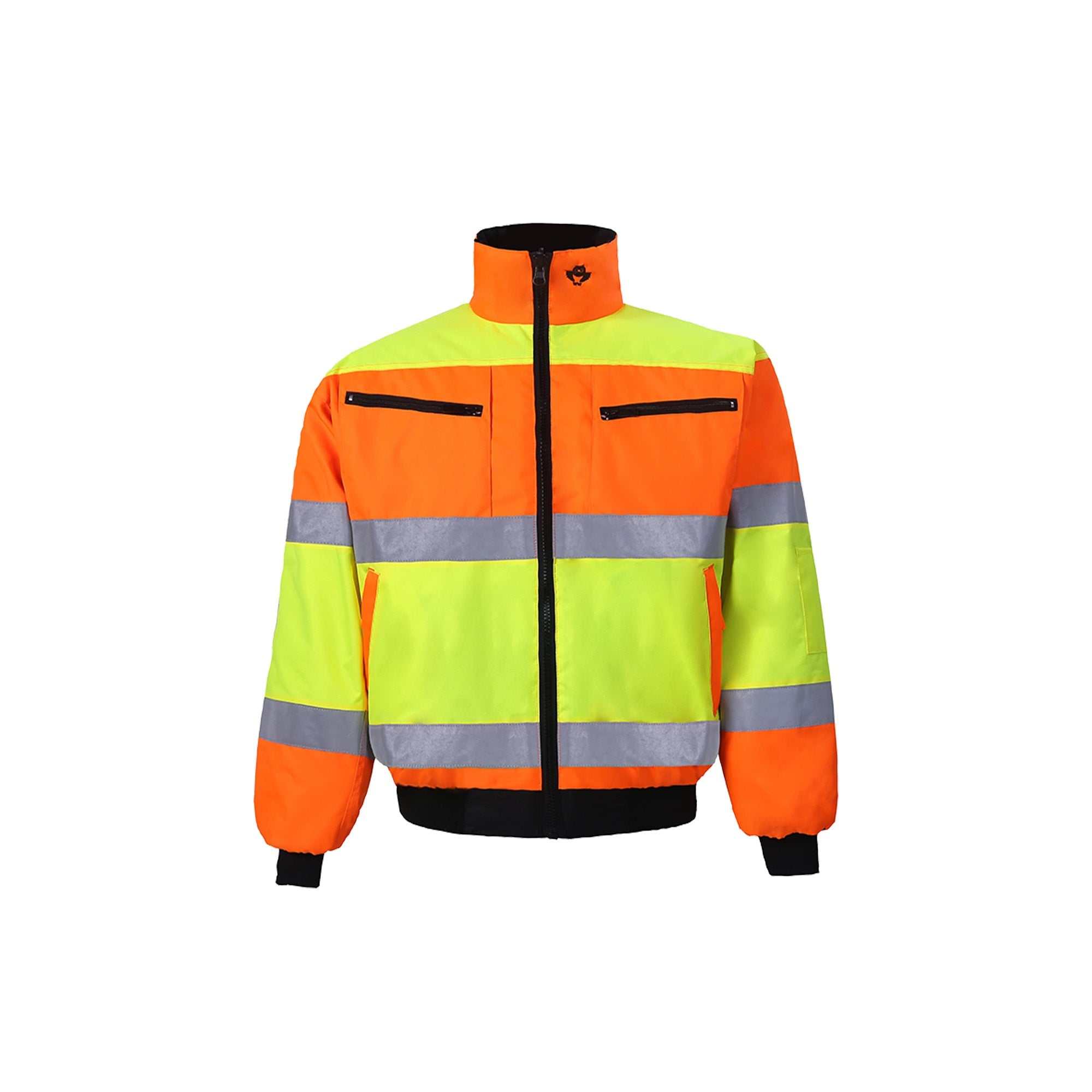300C-3 Hi-Vis Reversible Jacket with Reflective Stripes, Quilted Linin