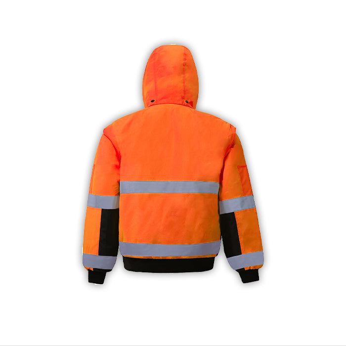 High Vis Reversible Bomber Jacket - Class 3 High Viz Safety