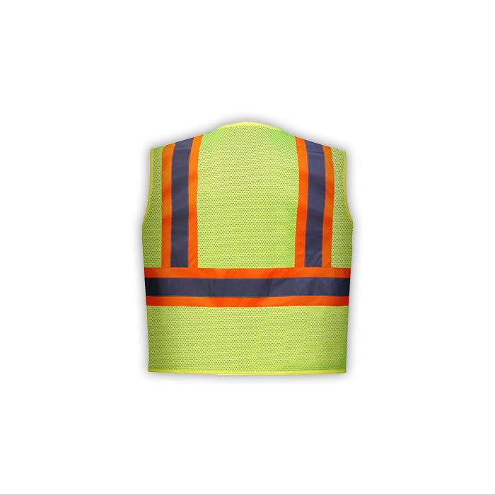Contrast Two Tone Safety Vest - Stylish Safety with Reflective Trim