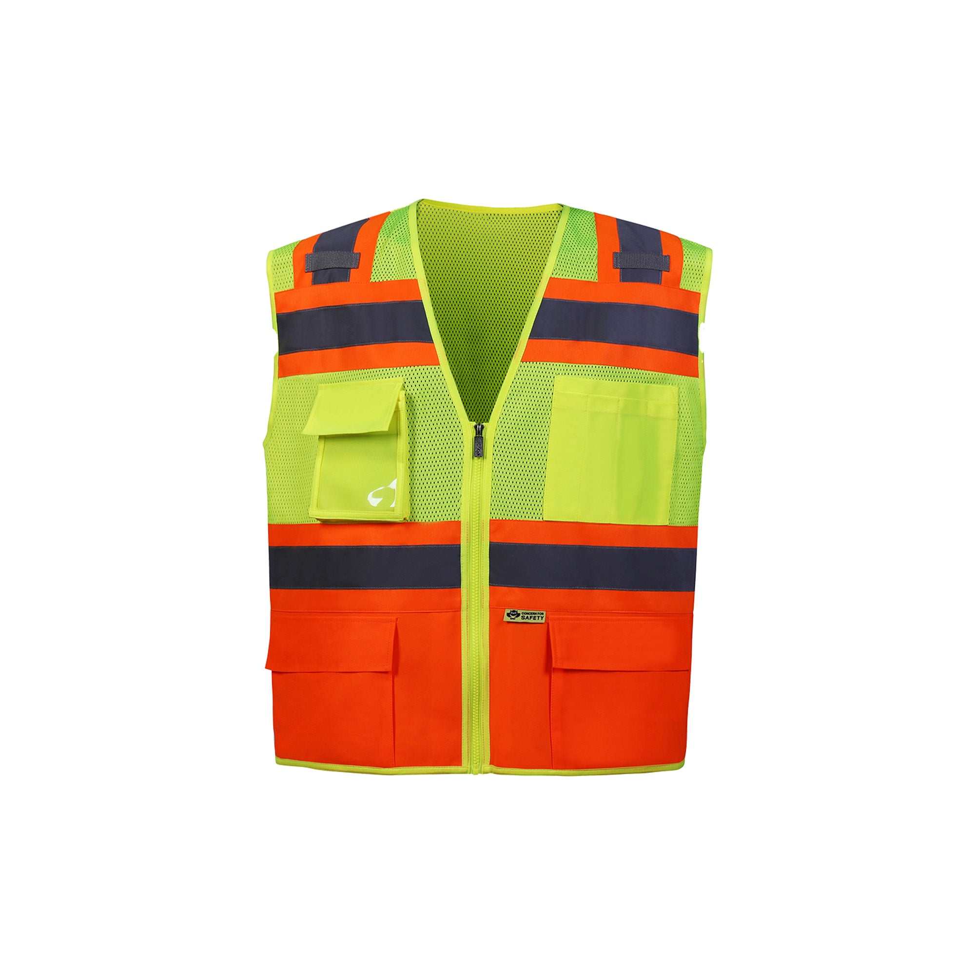 Contrast Two Tone Safety Vest - Stylish Safety with Reflective Trim