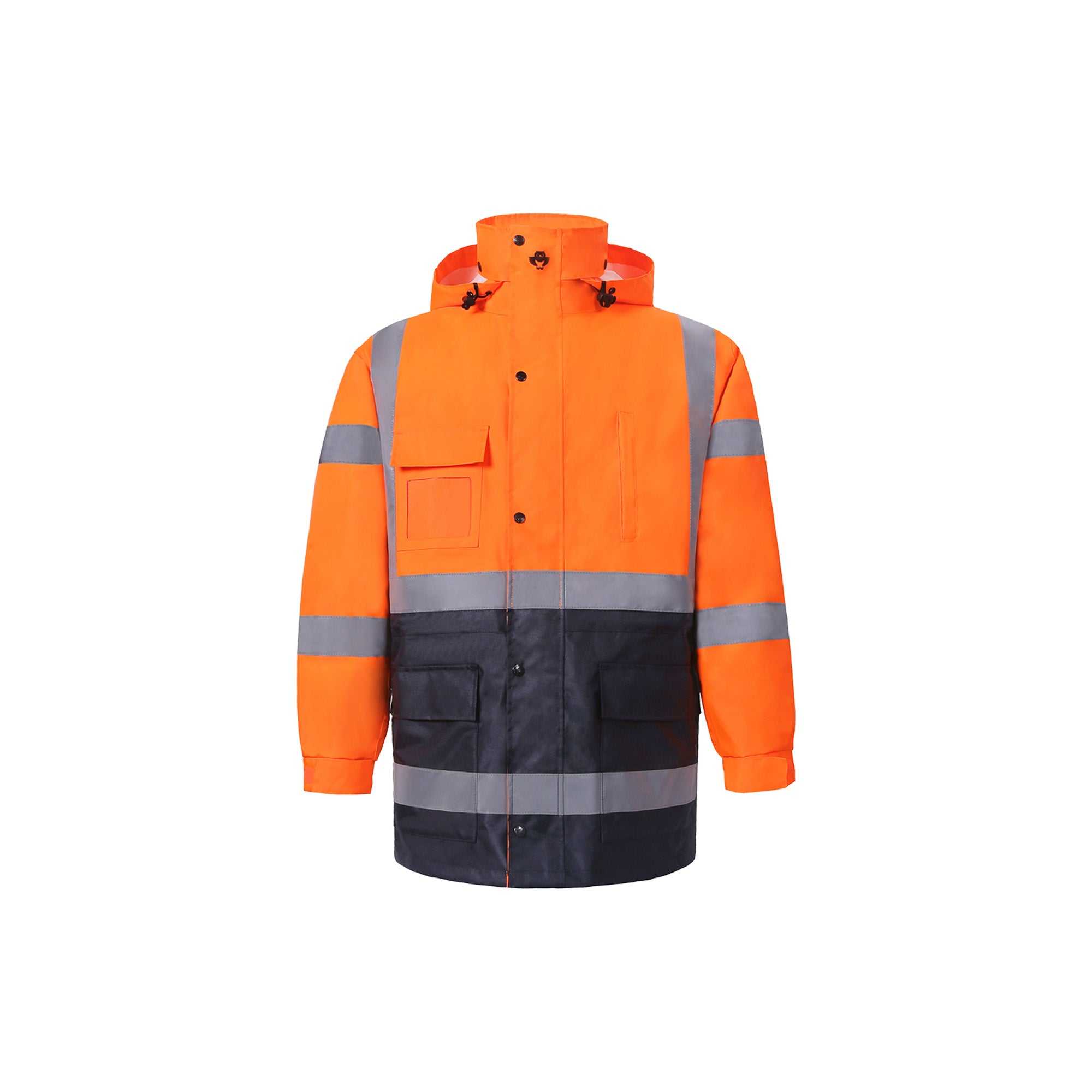High Vis Rain Parka | Class 3 Safety with Reflective Stripes