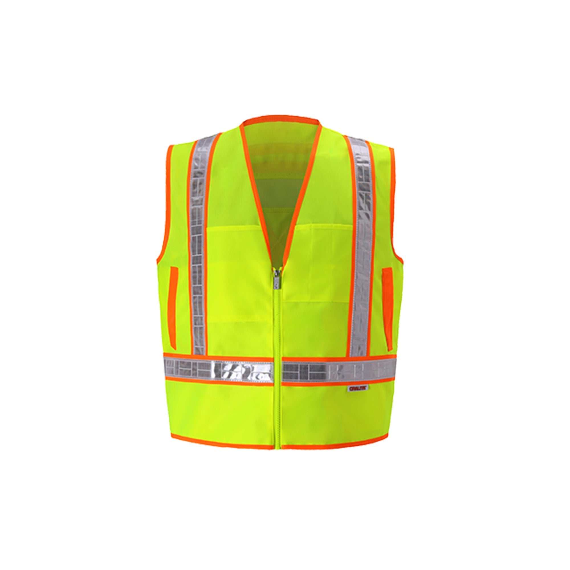 Oralite® High Vis Vest with Zipper Closure and 4 Pockets | 8048OC-2