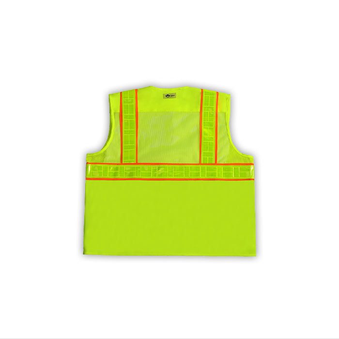 Oralite High Vis Vest - Lime Snap Front Reflective Safety Vest