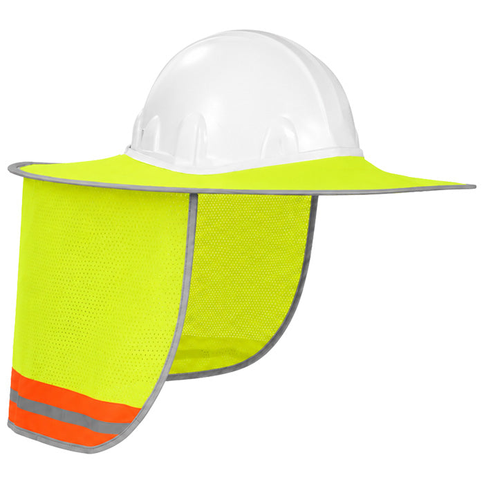 CHS-LY High Visibility Cooling Hard Hat Sunshield, Lime, Mesh