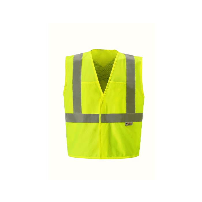 High-Visibility Flame Retardant Vest | Lime Class 2 X-Back (FR150C-2)
