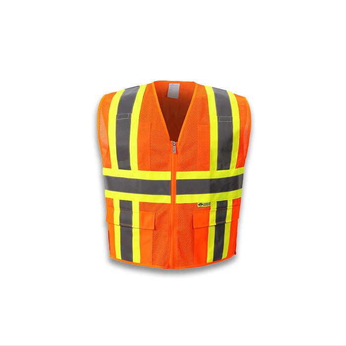 Mesh Contrast High Vis Vest - Vest with Reflective Stripes M7038C-2