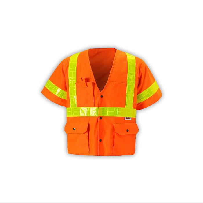 Oralite® High Vis Vest - Zipper Front with 4 Pockets S8138C-3
