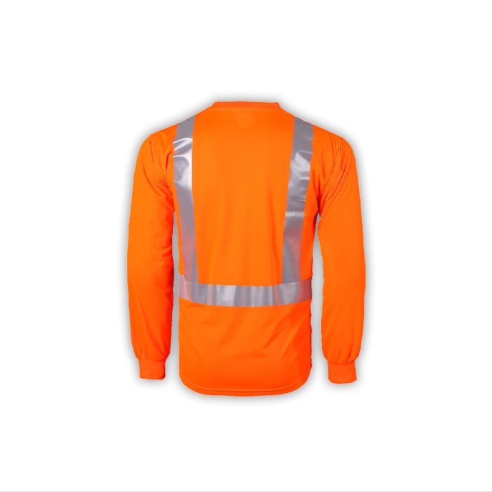 High Vis Long Sleeve Birdseye T-Shirt | ANSI Class 2 Certified