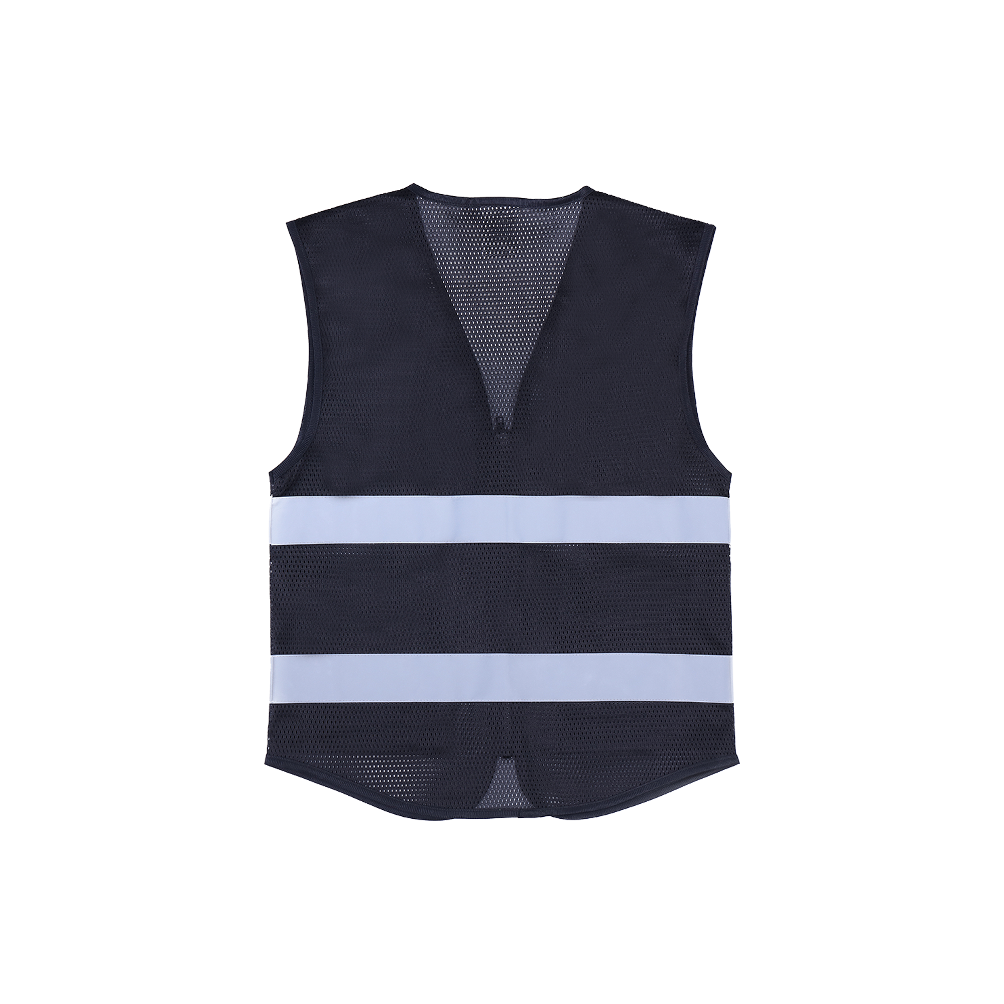 CV-BK Enhanced Visibility Premium Safety Vest, Black, Zipper Closure
