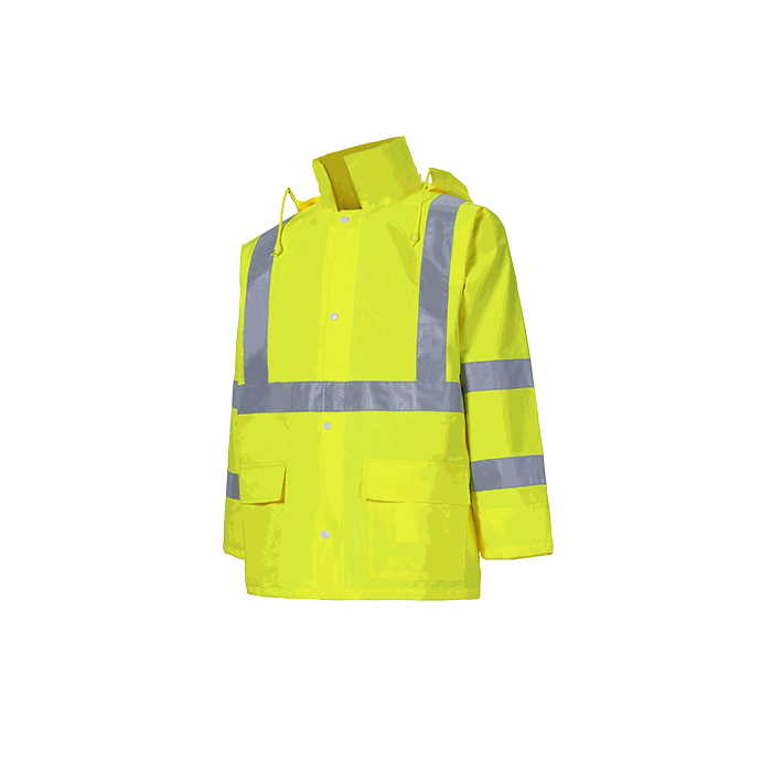 High Vis Light Weight Rain Jacket - Durable & Waterproof