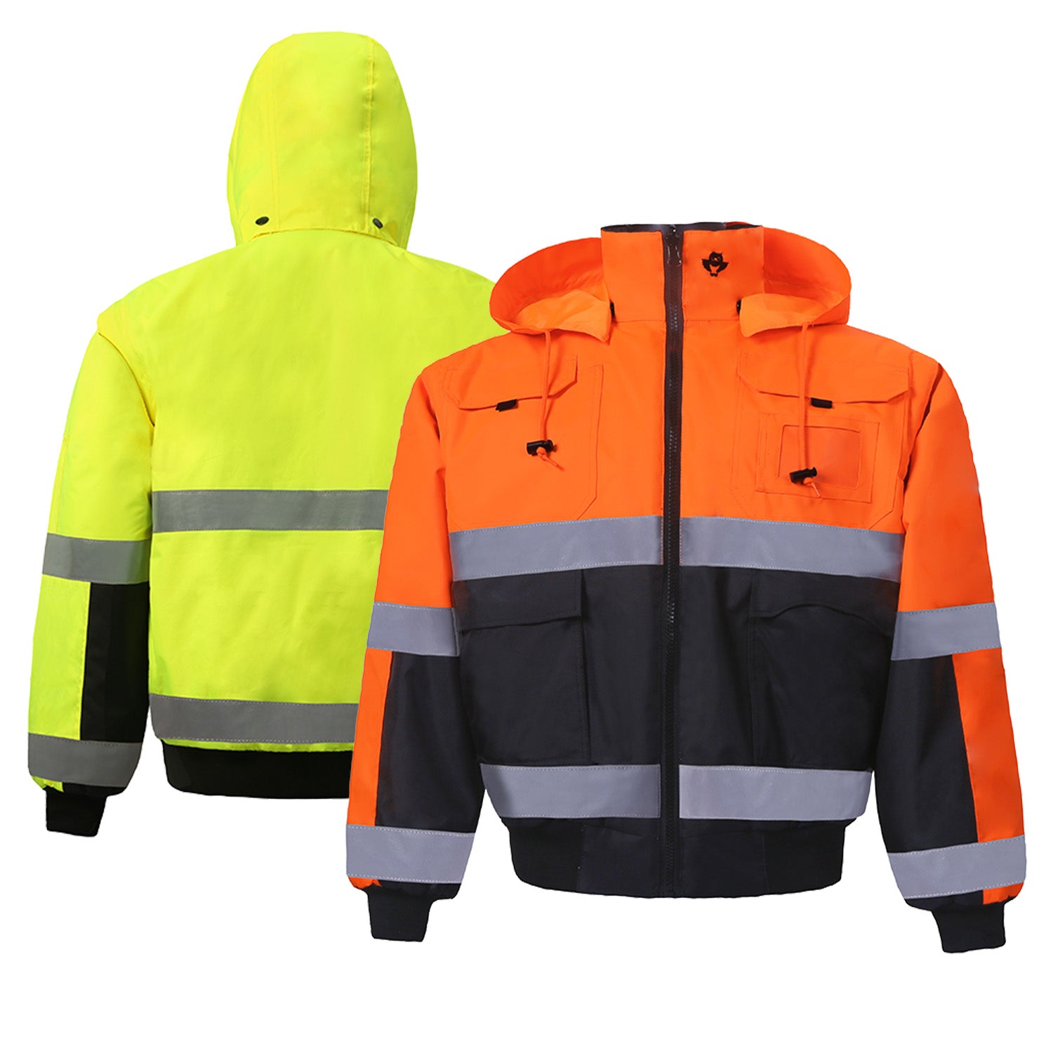 2W 330C-3/350C-3 High Viz Class 3 Reversible Bomber Jacket