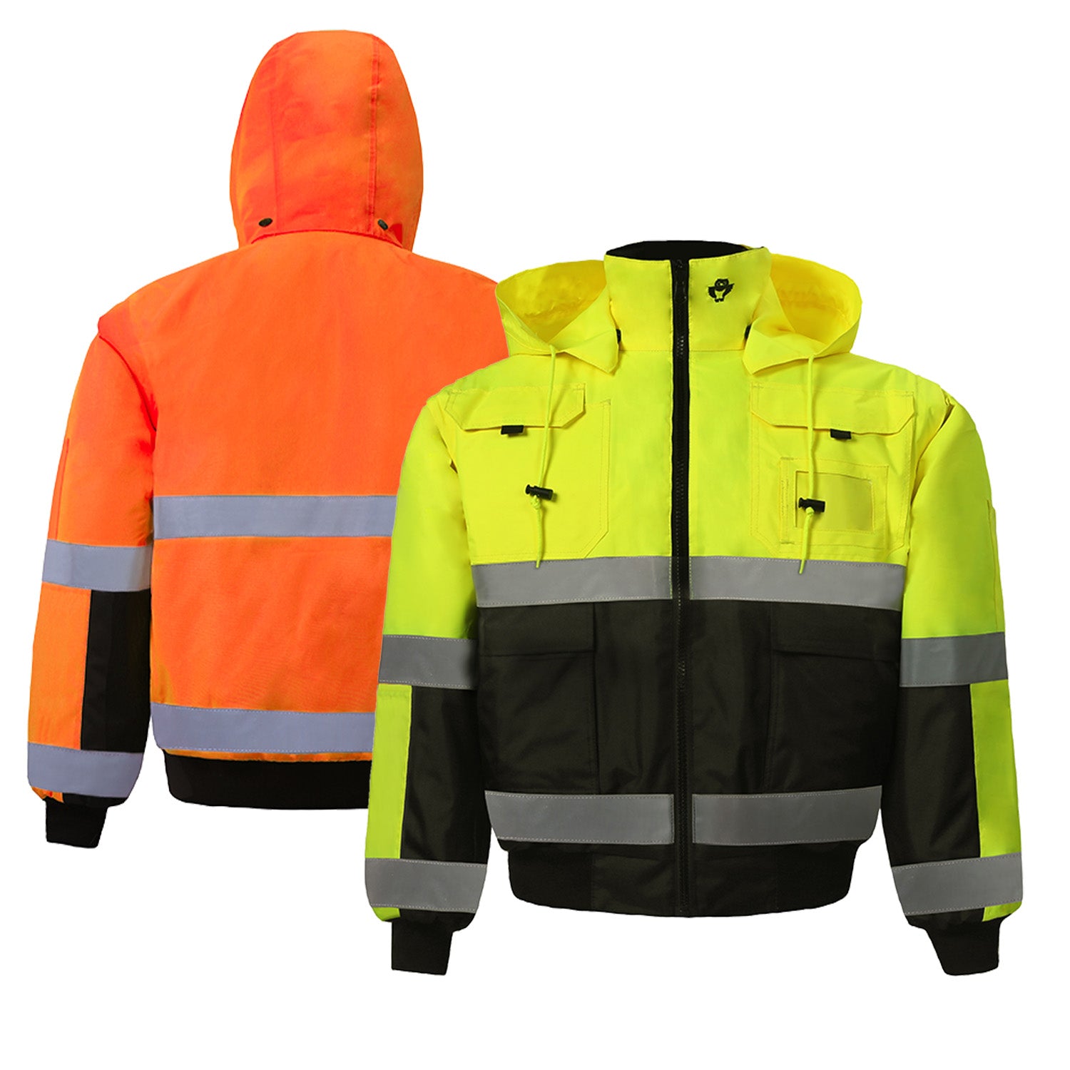 2W 350C-3/330C-3 High Viz Class 3 Reversible Bomber Jacket