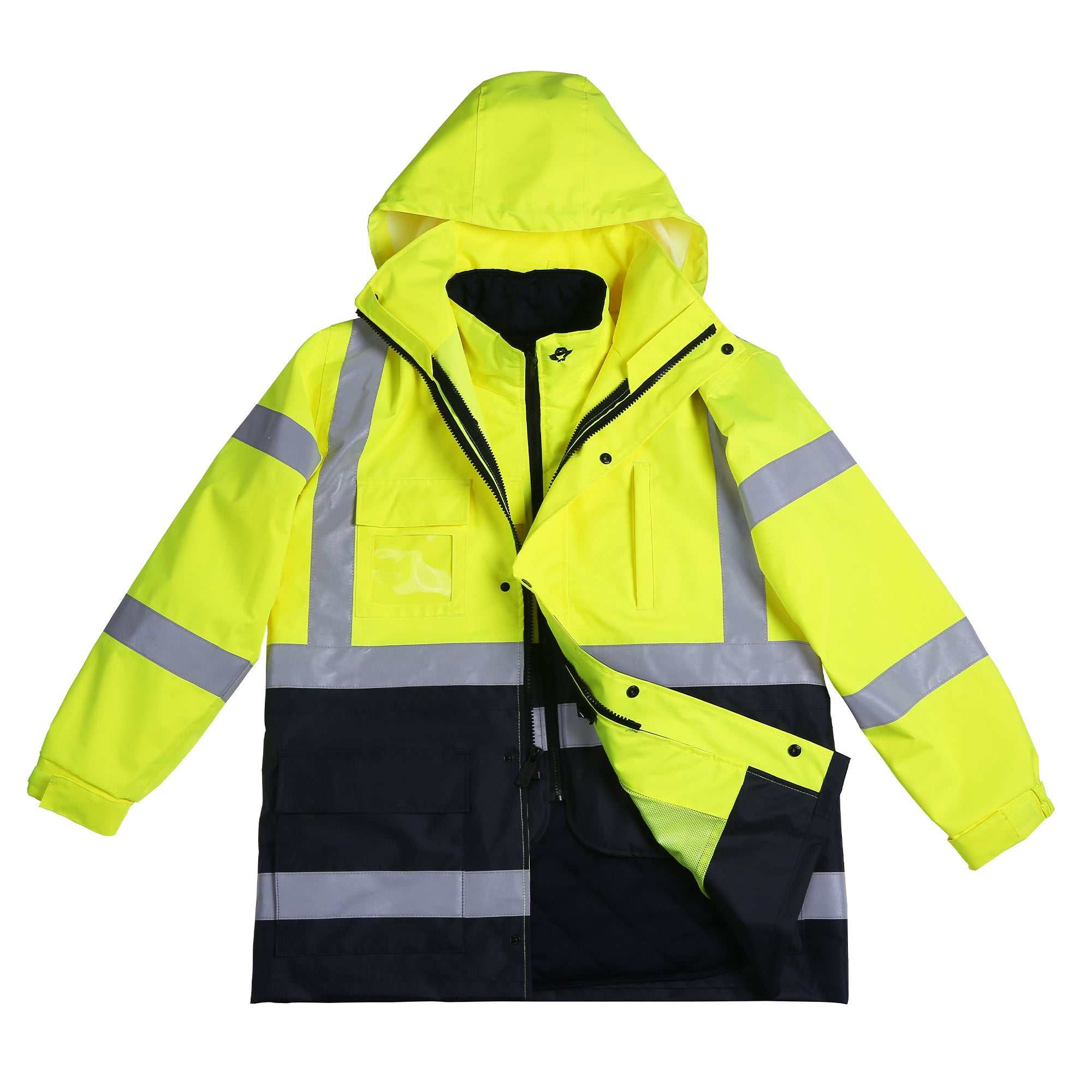360C-3 High Viz Class 3 Rain Parka and Body Warmer