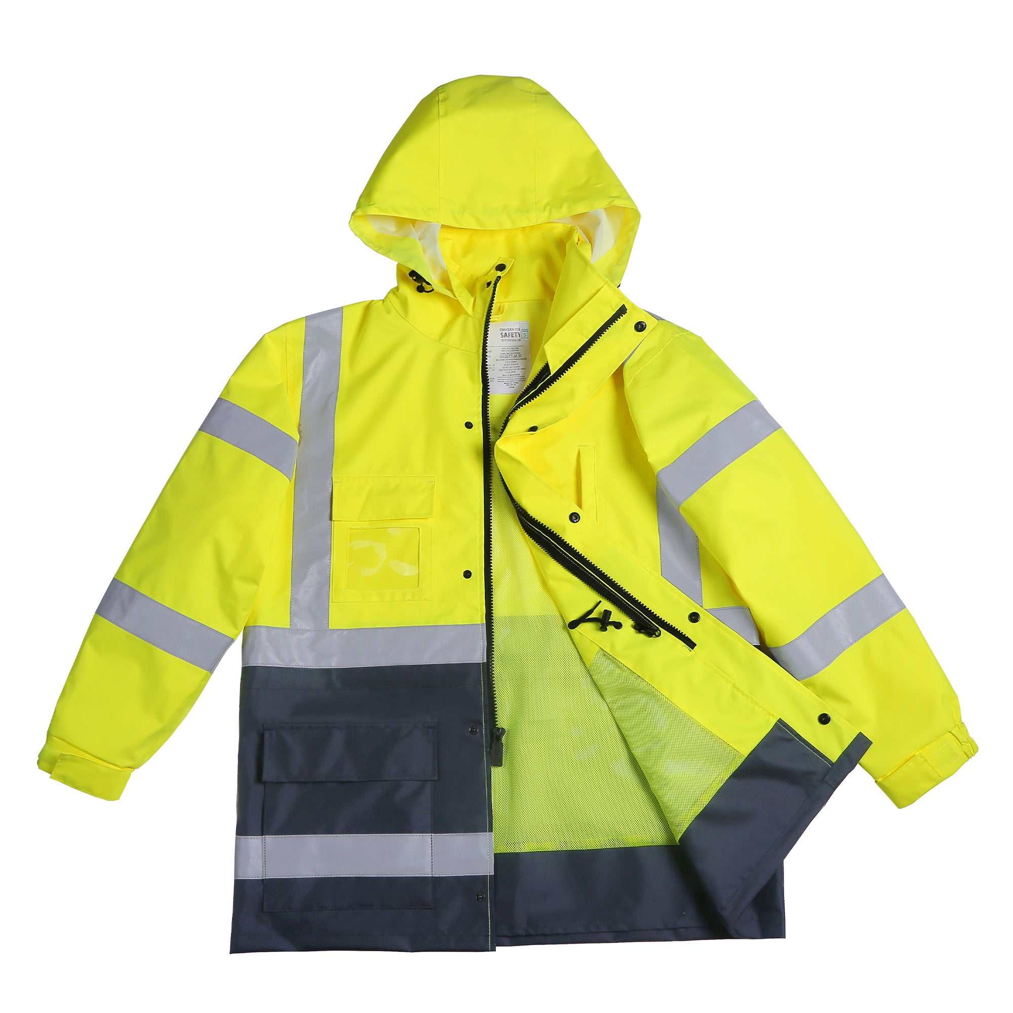 360C-3 High Viz Class 3 Rain Parka and Body Warmer