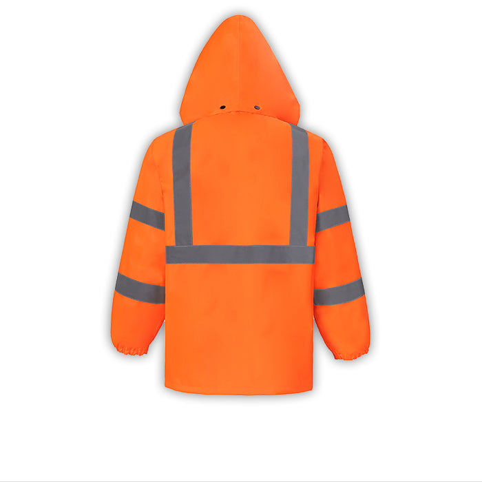 2W 730C-3/750-3 High Viz Class 3 Rain Jacket with Detachable Hood