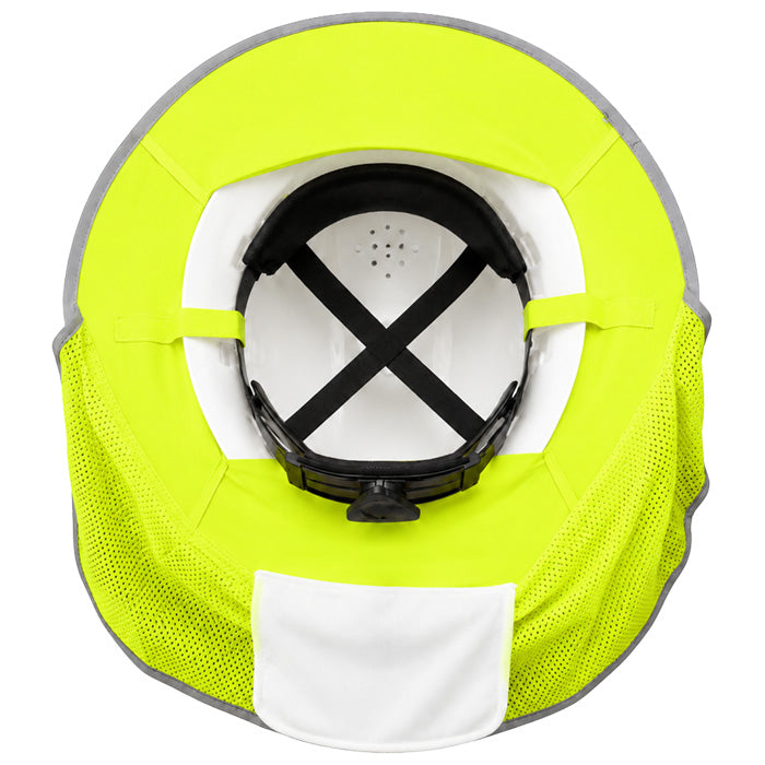 CHS-LY High Visibility Cooling Hard Hat Sunshield, Lime, Mesh
