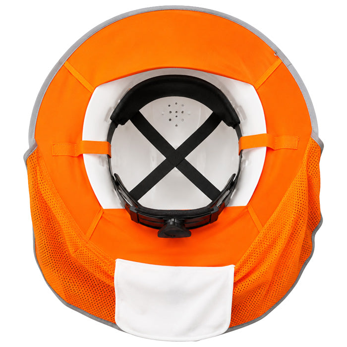CHS-OR High Visibility Cooling Hard Hat Sunshield, Orange, Mesh