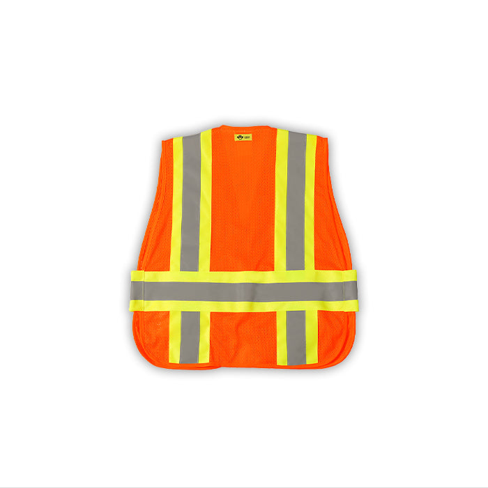 DS325C-2 High Visibility Contrast DOT Style Vest, Class 2, Orange, Mesh