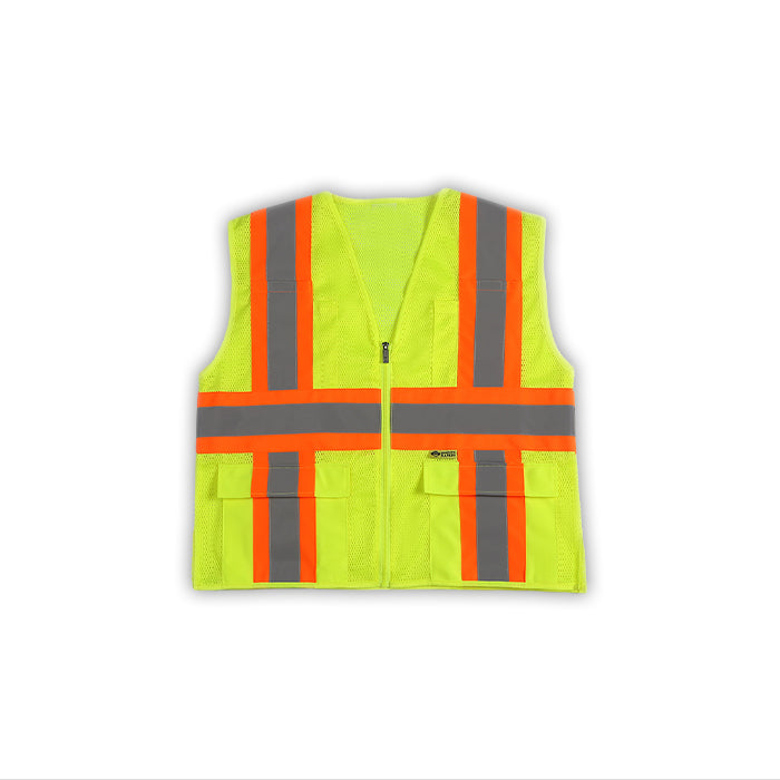 FR-M7048C-2 High Visibility Flame Retardant Vest, Class 2, Lime, Mesh