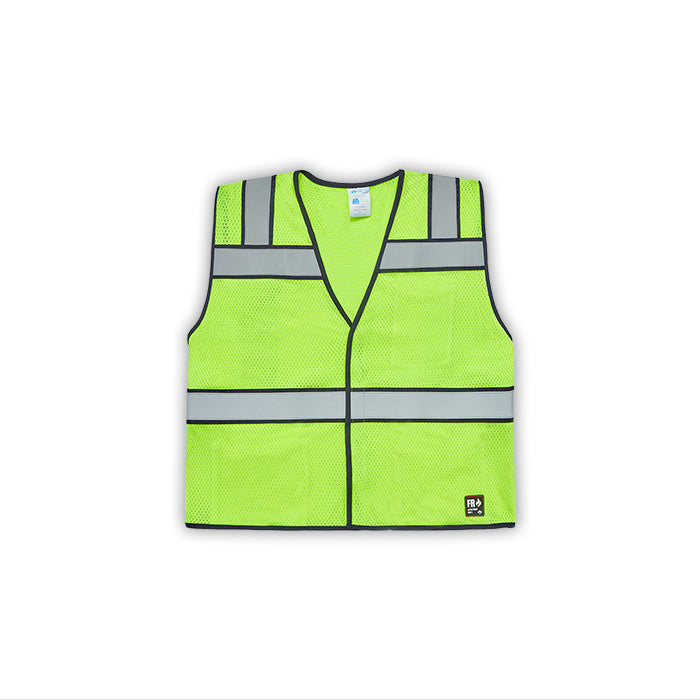 FR-M902C-2 High Visibility Flame Resistant Vest, Class 2, Lime