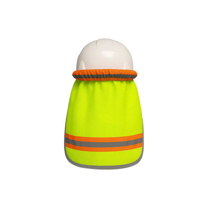 HSL-12 High Visibility Hard Hat Neck Shade, Lime, Mesh