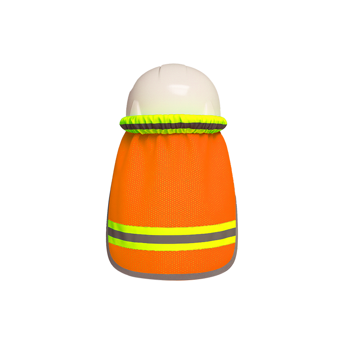 HSO-11 High Visibility Hard Hat Neck Shade, Orange, Mesh