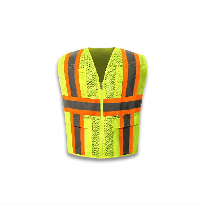 2W M7048C-2/M7038C-2 Mesh Contrast Hi-Viz Vest