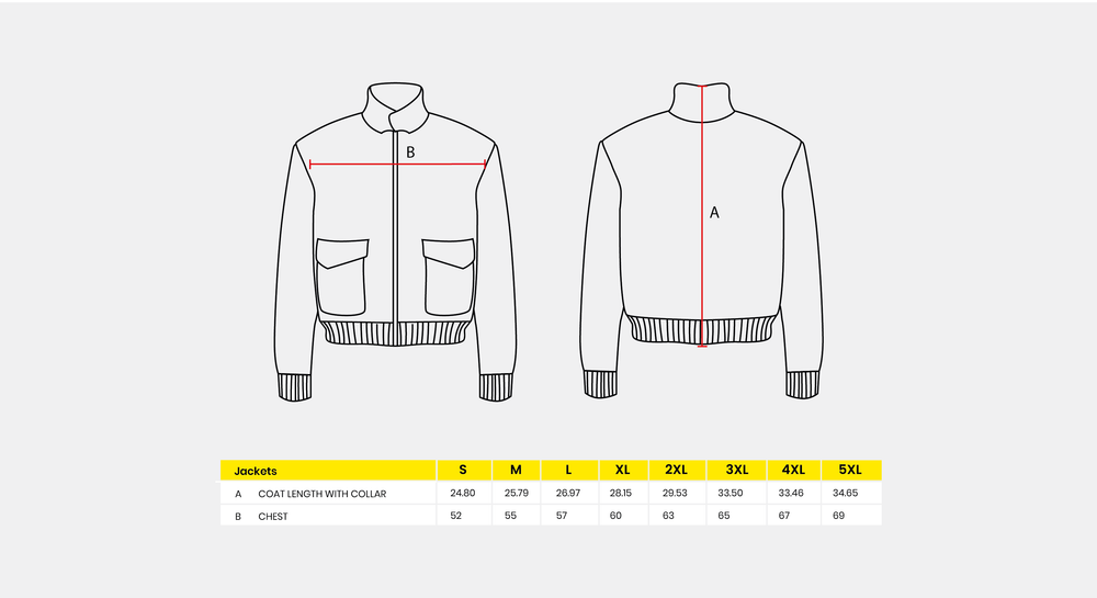 Size Chart - Jacket