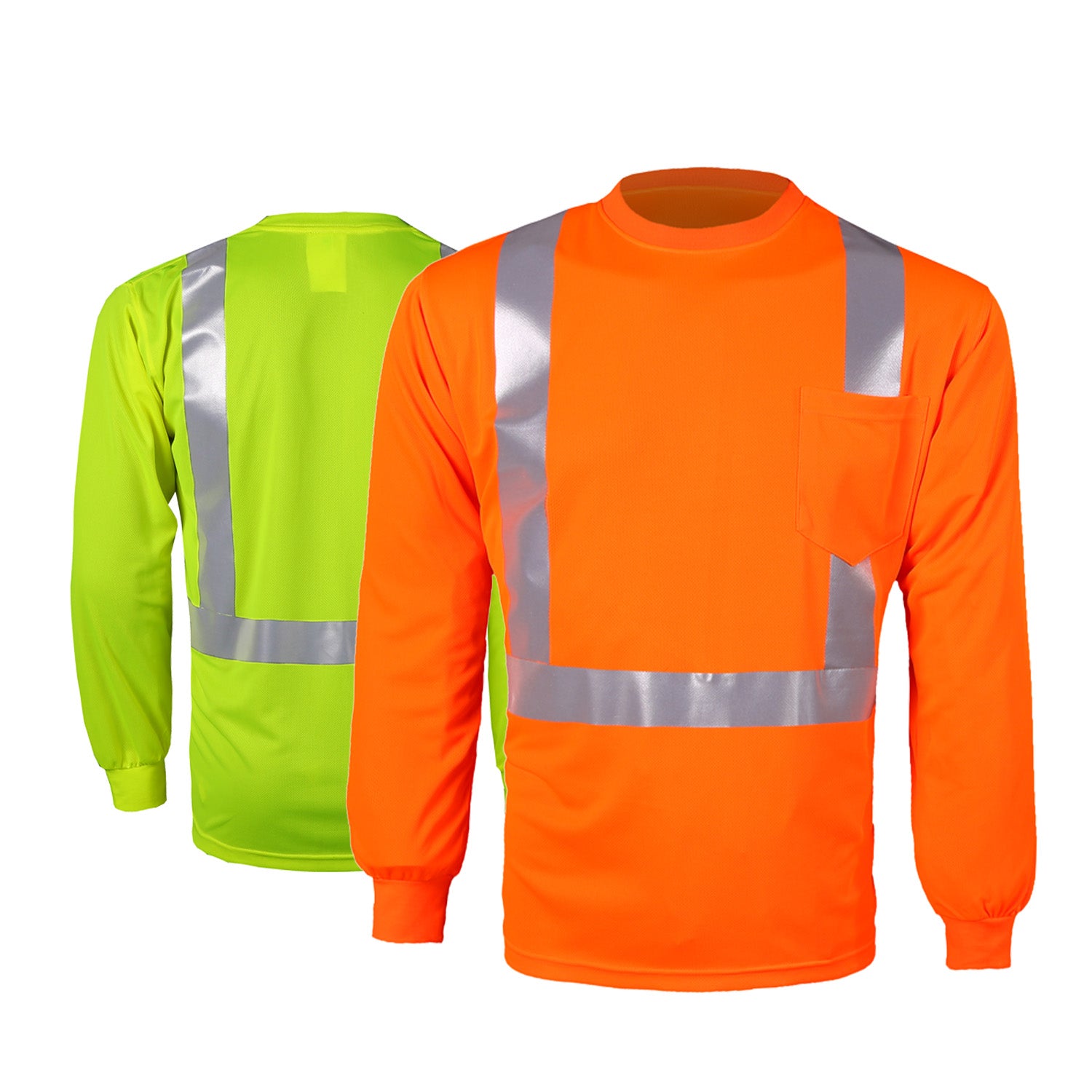 2W TLB123C-2/TLB125C-2 High Viz Long Sleeve Birdseye T-Shirt