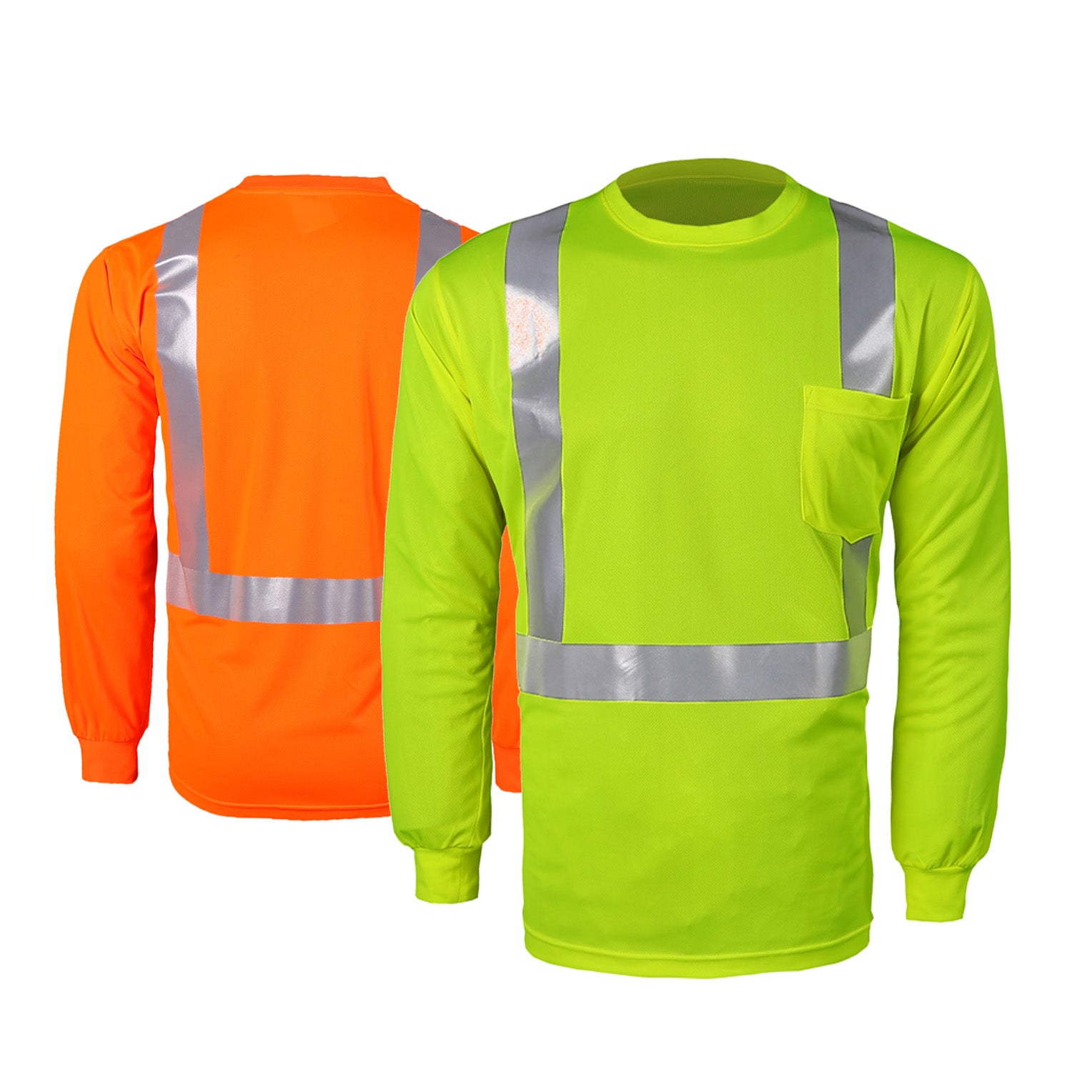 2W TLB125C-2/TLB123C-2 High Viz Long Sleeve Birdseye T-Shirt