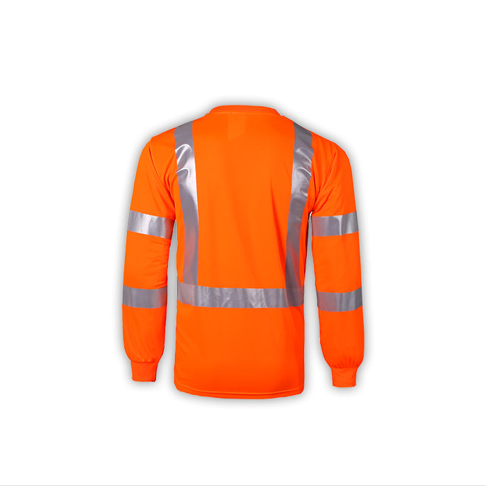 2W TLB133C-3/TLB135C-3 High Viz Long Sleeve Birdseye T-Shirt