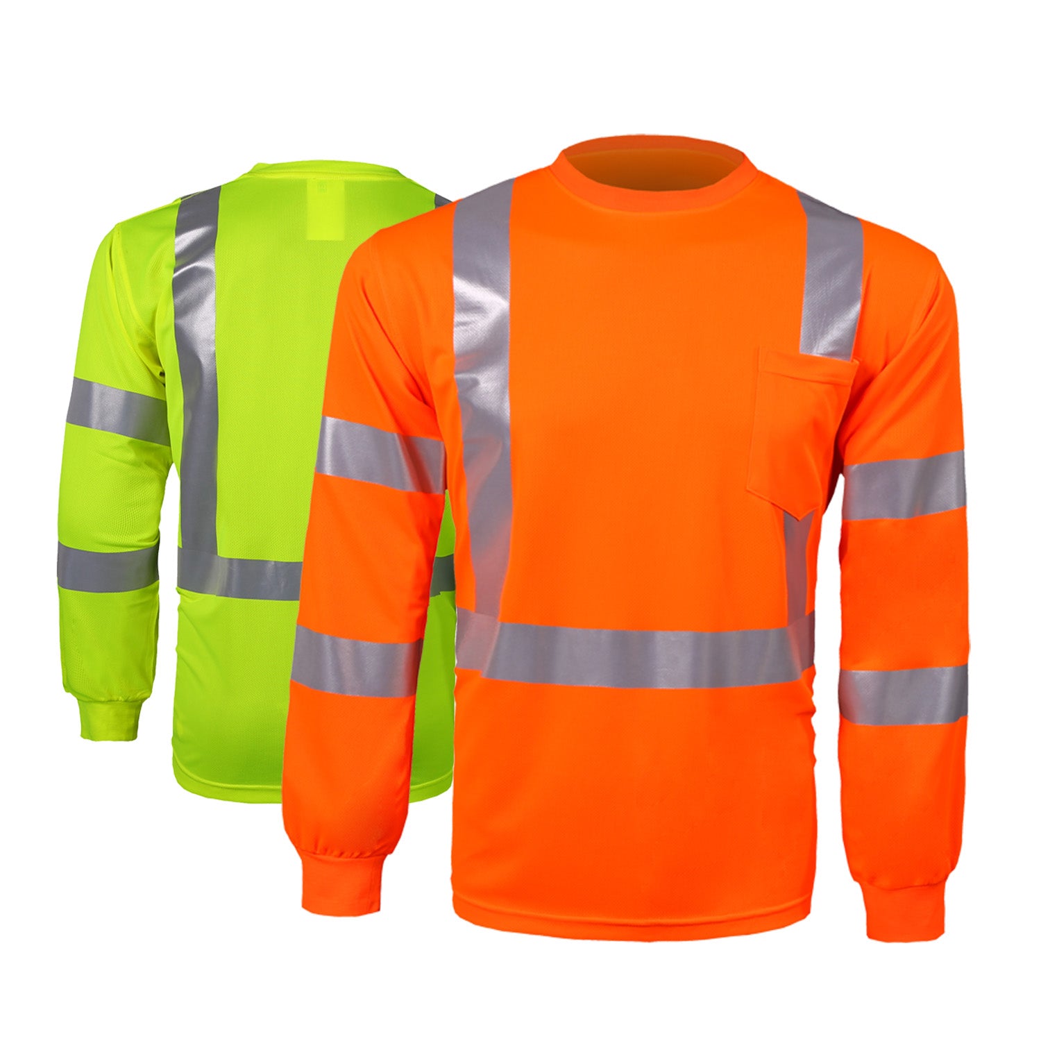 2W TLB133C-3/TLB135C-3 High Viz Long Sleeve Birdseye T-Shirt