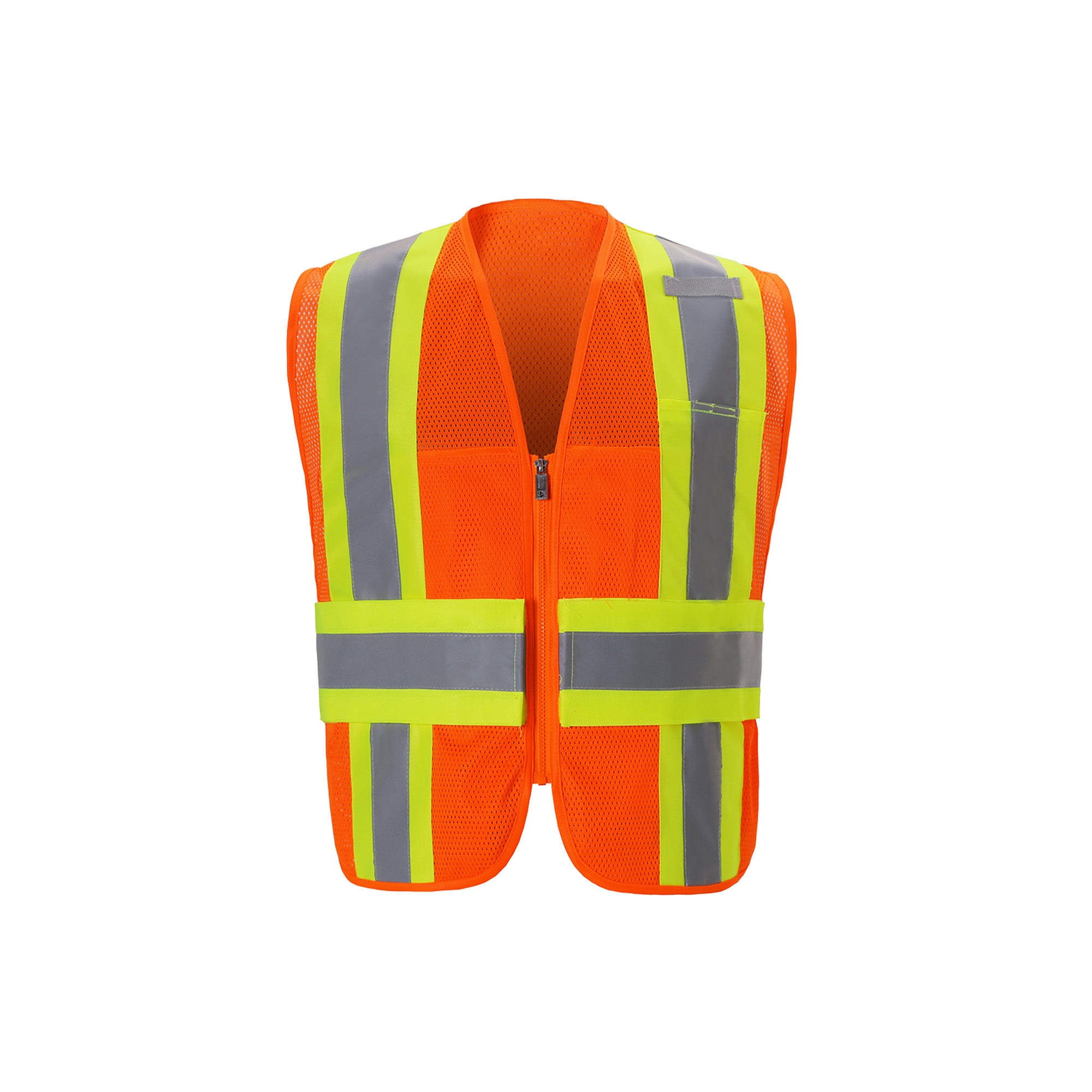 DS325C-2 High Visibility Contrast DOT Style Vest, Class 2, Orange, Mesh