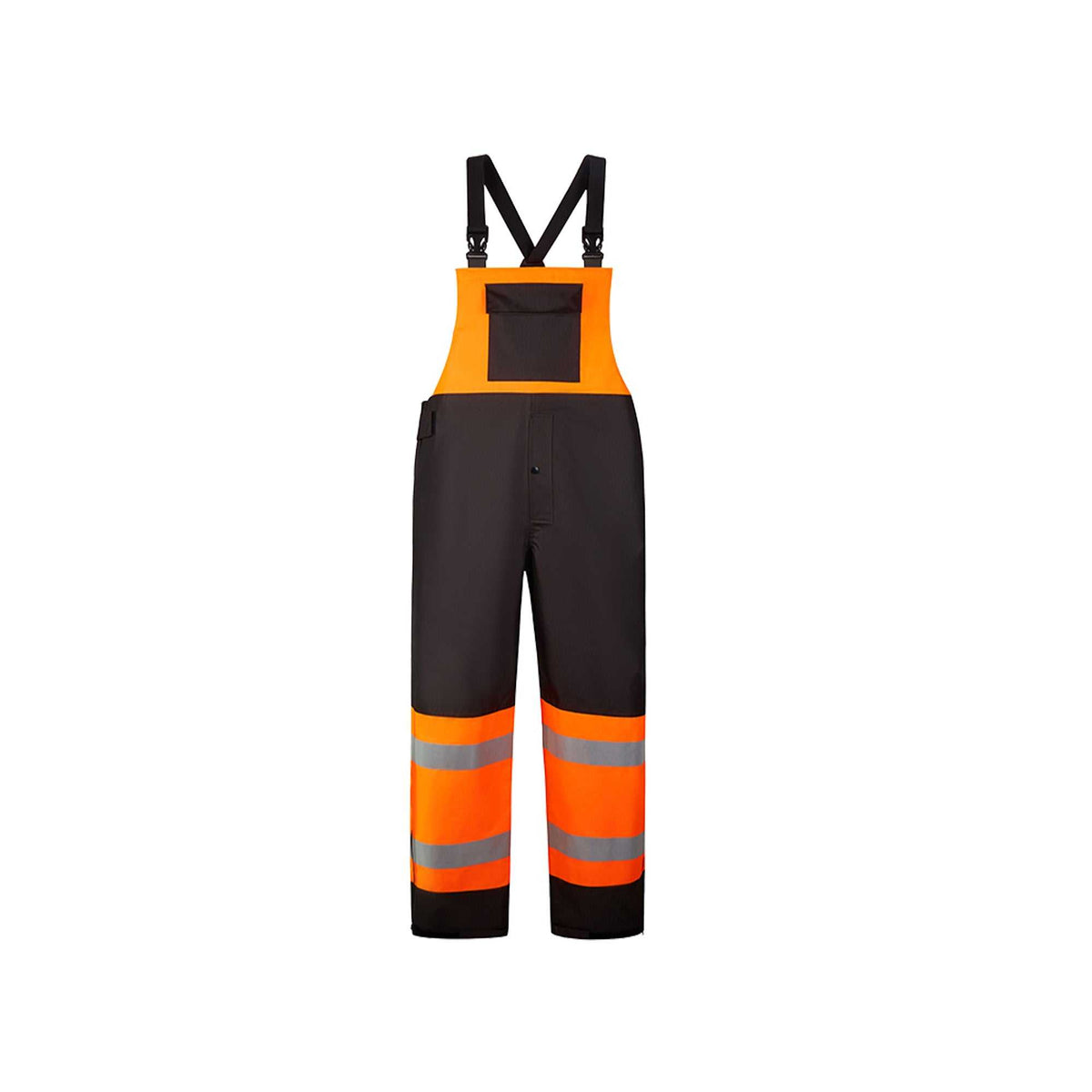 High-Visibility Premium Bib Overalls | Orange Class E Heavy-Duty 300D