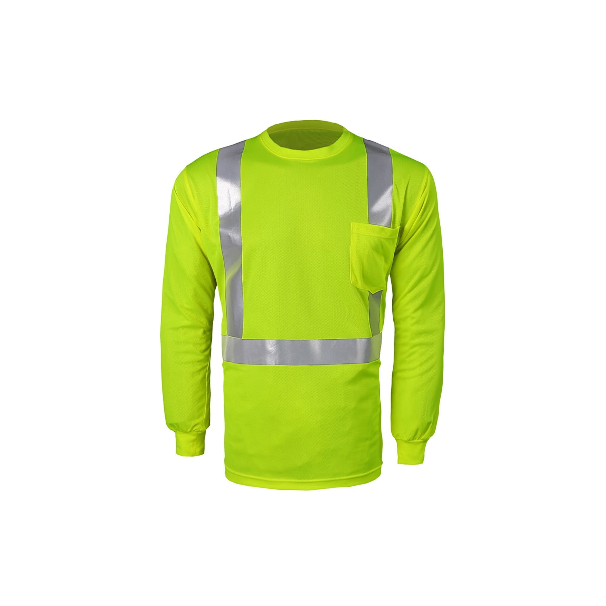 2W TLB125C-2/TLB123C-2 High Viz Long Sleeve Birdseye T-Shirt