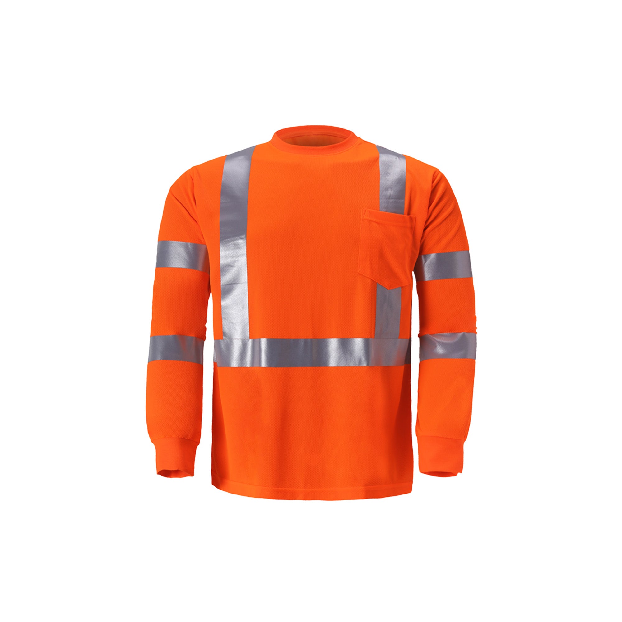 2W TLB133C-3/TLB135C-3 High Viz Long Sleeve Birdseye T-Shirt