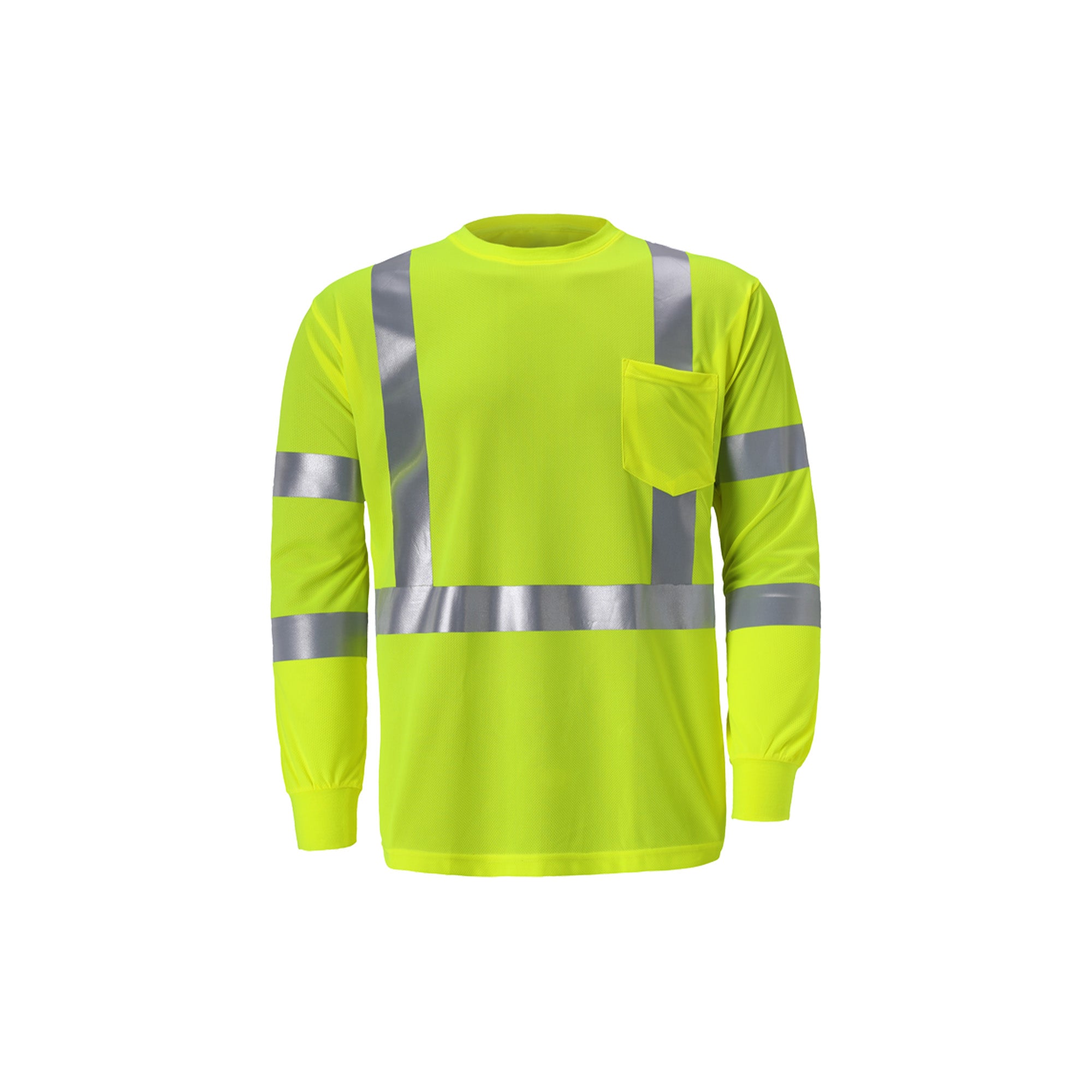 2W TLB133C-3/TLB135C-3 High Viz Long Sleeve Birdseye T-Shirt